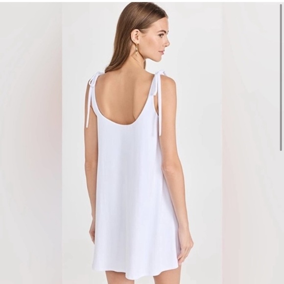 Susana Monaco White Tie Shoulder A-Line Mini Dress - Picture 2 of 3